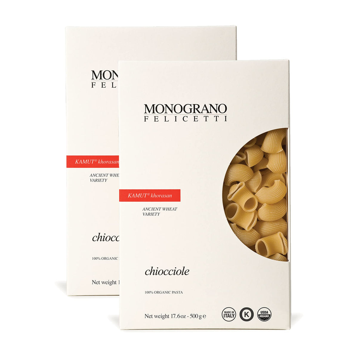 Monograno Felicetti Kamut Chiocciole Pasta – Organic, Non-GMO, 17.6oz (500g) 2-Pack