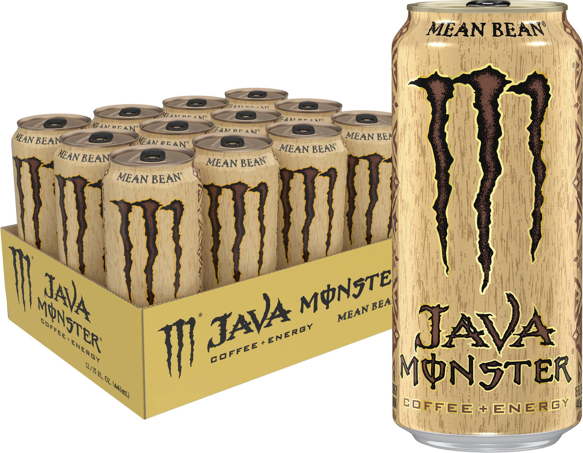 Monster Energy Java Monster Mean Bean – Premium Coffee + Energy Drink, 15 oz