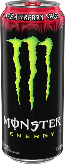 Monster Energy Strawberry Shot – 16 oz Can (Pack of 15)