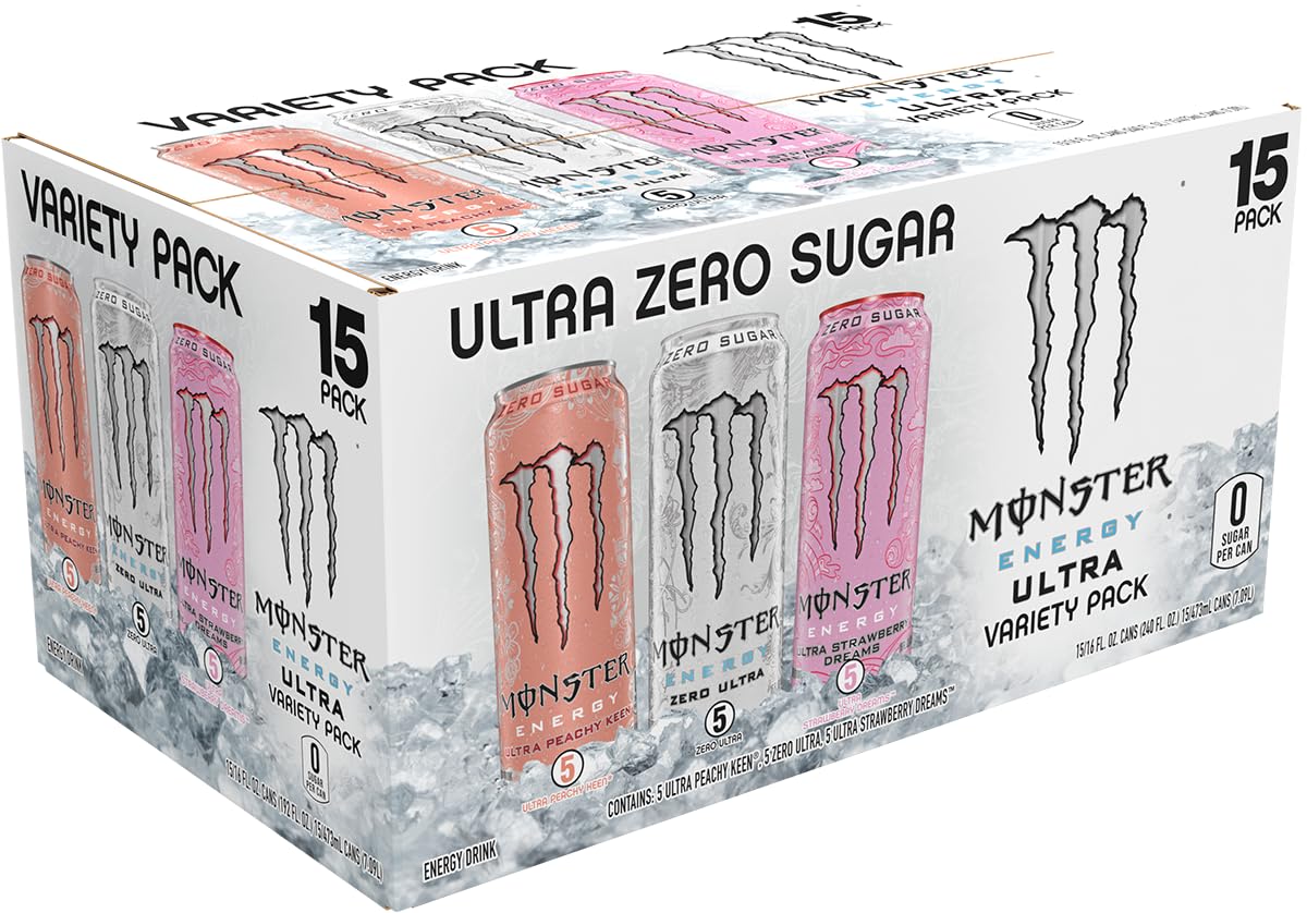 Monster Energy Ultra Variety Pack – Zero Sugar, 16 oz (PKZSD)