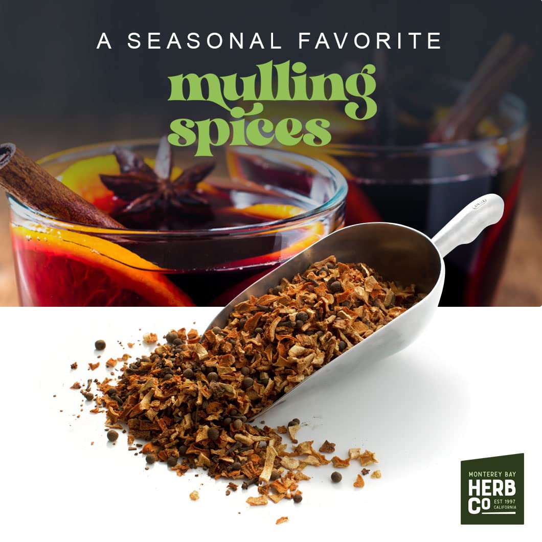 MONTEREY BAY HERB CO Traditional Mulling Spices – Cinnamon, Cloves, Allspice & Orange Peel, 1 lb