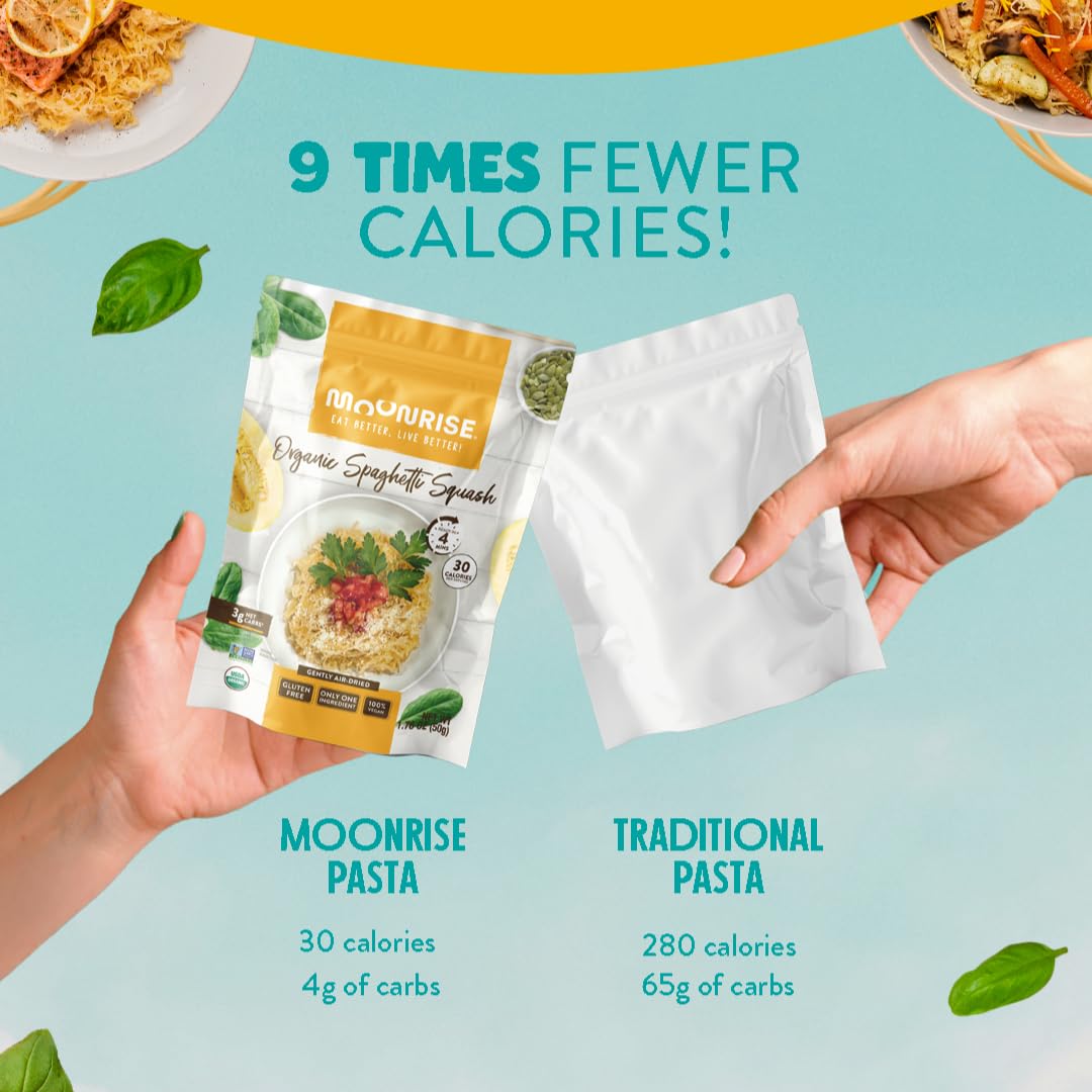 Moonrise Organic Spaghetti Squash Pasta – 1.76 oz Dry, Expands to 12 oz