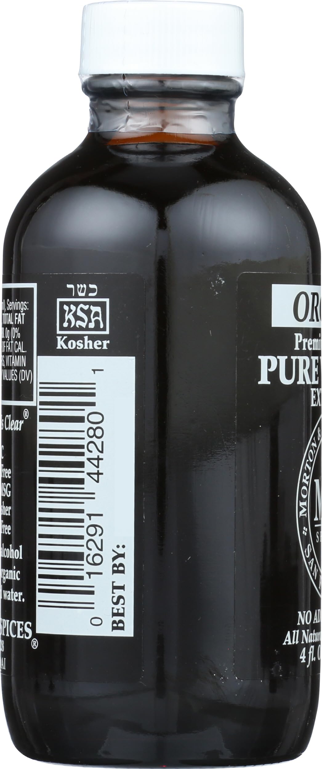 Morton & Bassett Organic Pure Vanilla Extract - Premium Bourbon Vanilla for Baking & Beverages, 4 fl oz
