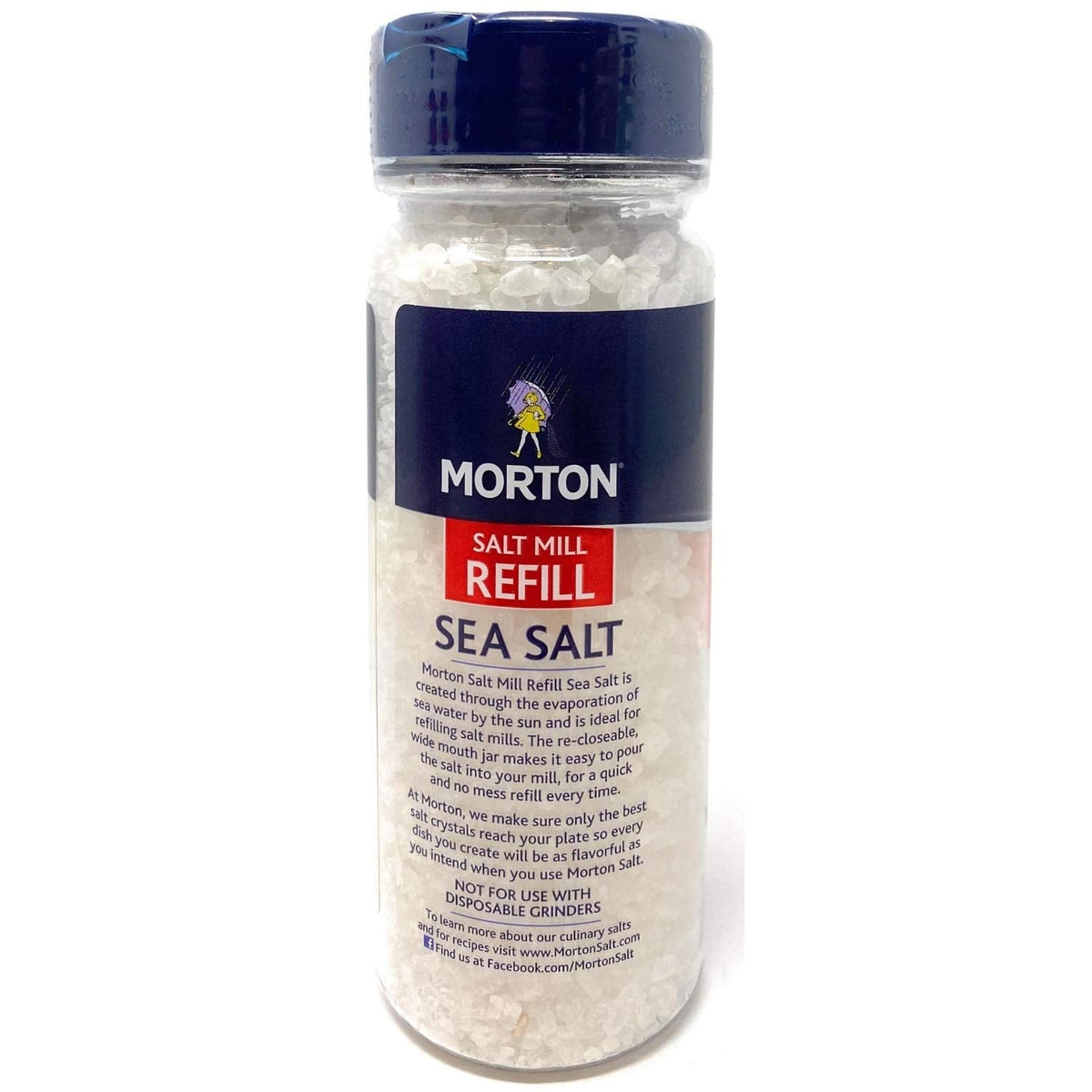 Morton Extra Coarse Sea Salt Grinder Refill – 14 oz Bottle