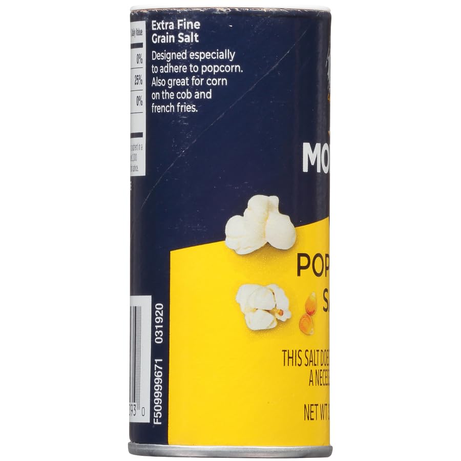 Morton Popcorn Salt 3.75oz – 12-Pack | Ideal for Popcorn & Snacks