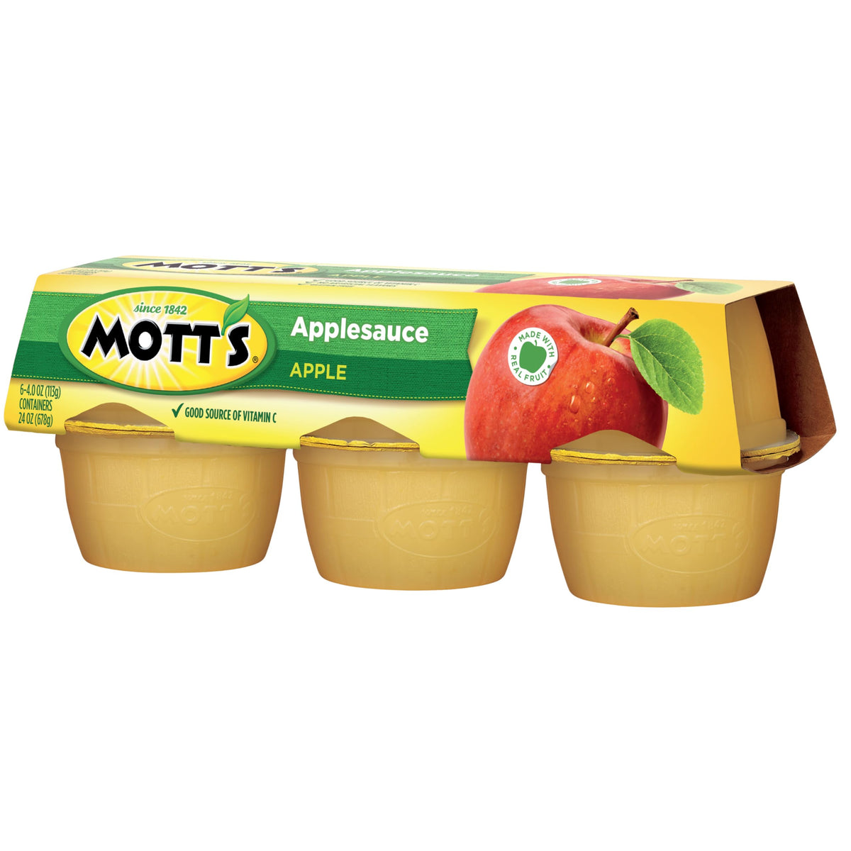 Mott's Applesauce Cups, 4 oz – 72 Count (12 Packs of 6), No Artificial Flavors, Vitamin C