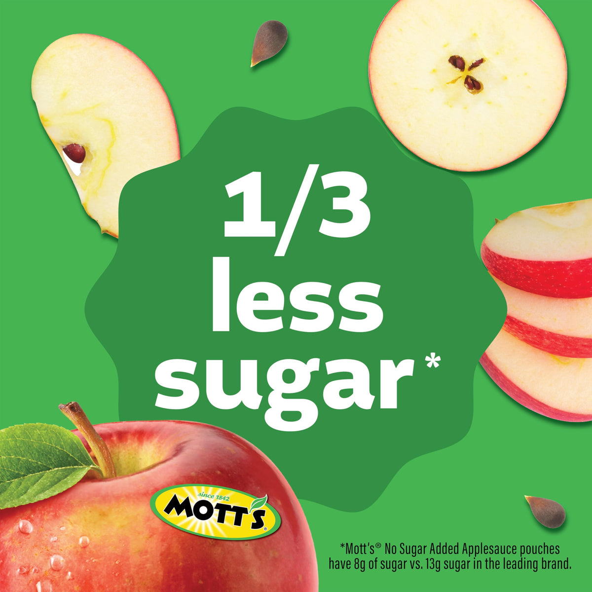 Mott's No Sugar Added Cinnamon Applesauce Pouches – 3.2 oz, 48 Count, No Artificial Flavors