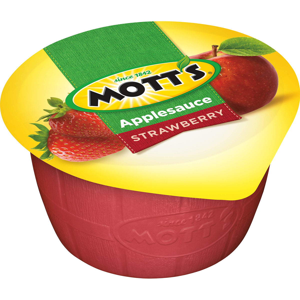 Mott's Strawberry Applesauce 4 oz Cups – 72 Count (12 Packs) | No Artificial Flavors, Vitamin C