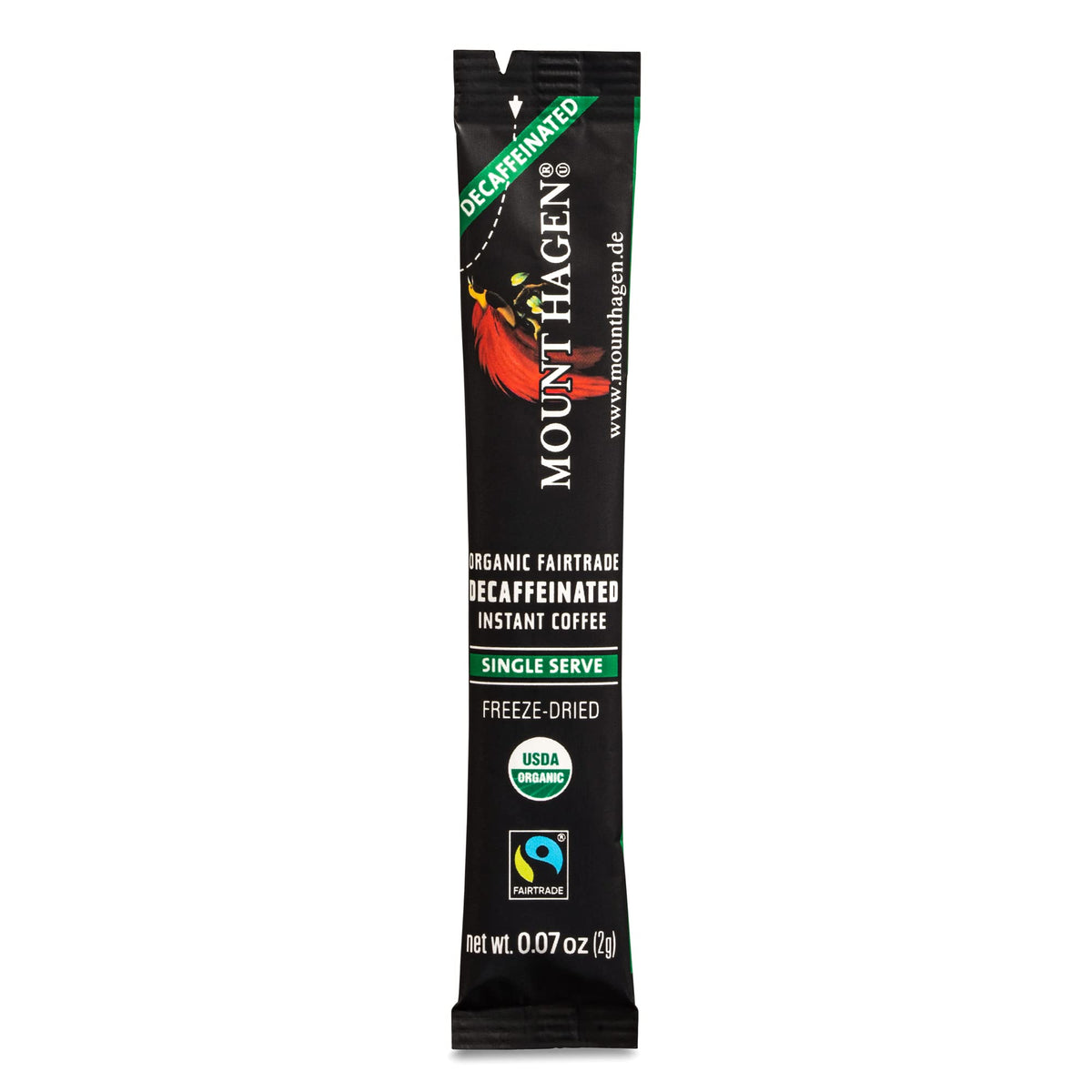 Mount Hagen 25-Count Instant Decaf Packets, 2-Pack — Organic Fair-Trade Arabica