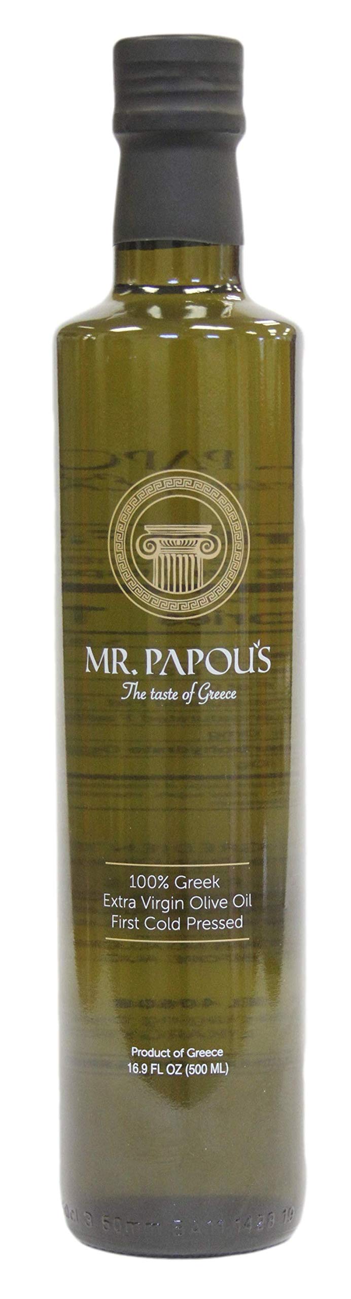 Mr. Papou's Authentic Greek Extra Virgin Olive Oil – High Polyphenols, First Cold Pressed, Single Origin (16.91 oz)
