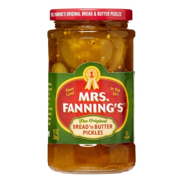 Mrs. Fanning's Bread & Butter Pickles 12 oz (Pack of 4) – Crunchy, Sweet & Tangy