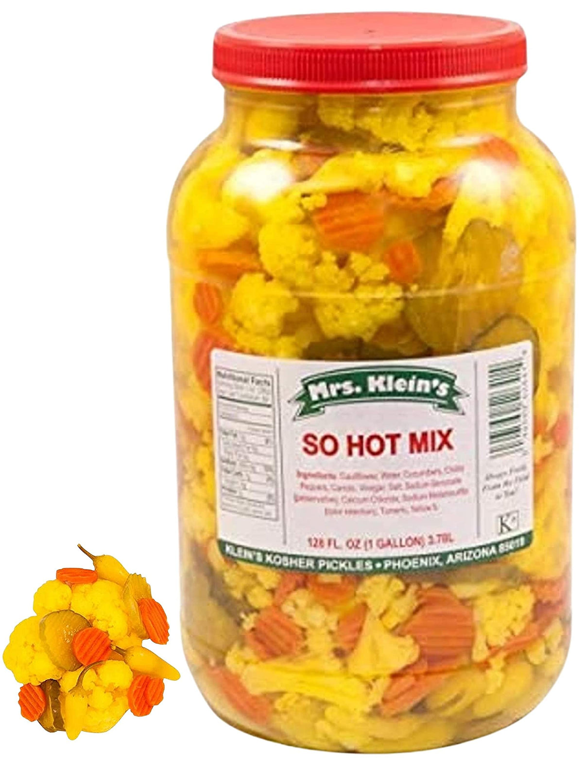 Mrs. Klein's So Hot Mix – Spicy Pickled Veggies in Bulk | Vegan, Gluten-Free, Made in USA
