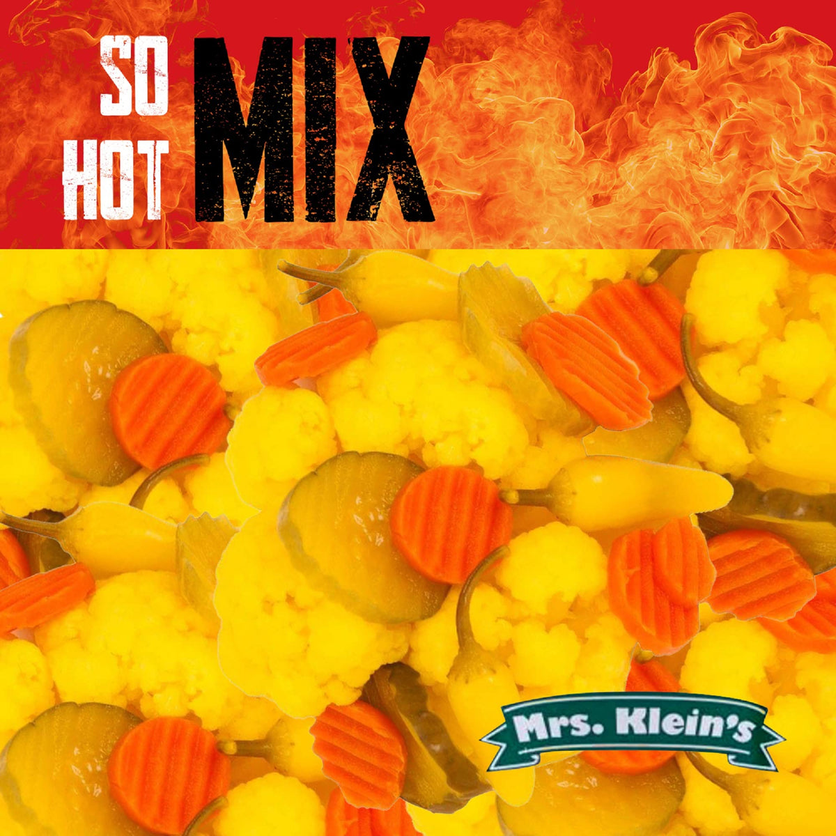 Mrs. Klein's So Hot Mix – Spicy Pickled Veggies in Bulk | Vegan, Gluten-Free, Made in USA