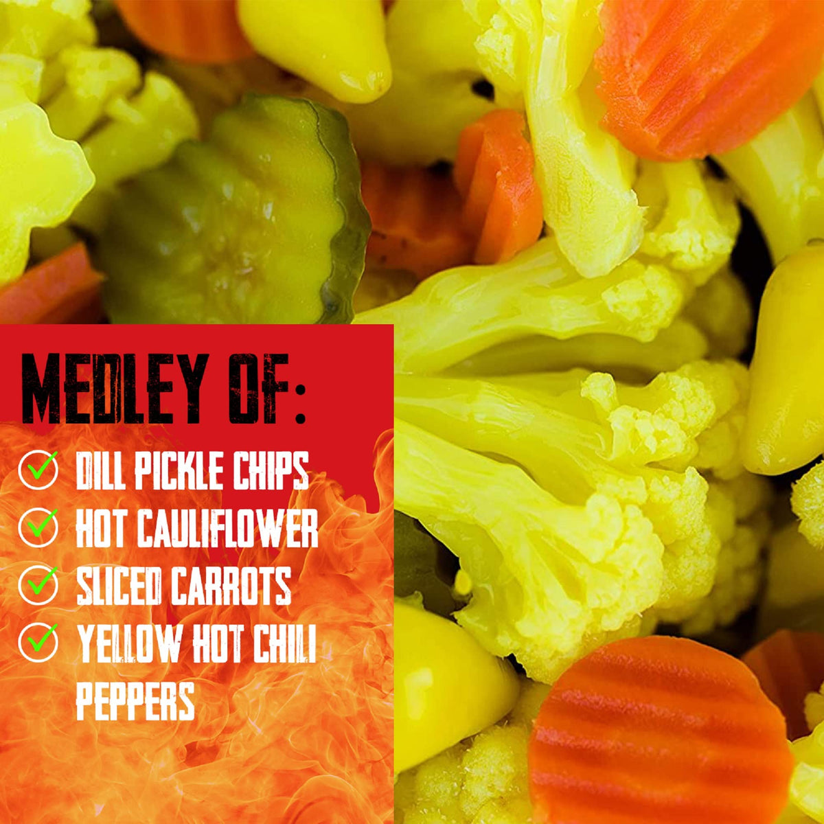 Mrs. Klein's So Hot Mix – Spicy Pickled Veggies in Bulk | Vegan, Gluten-Free, Made in USA