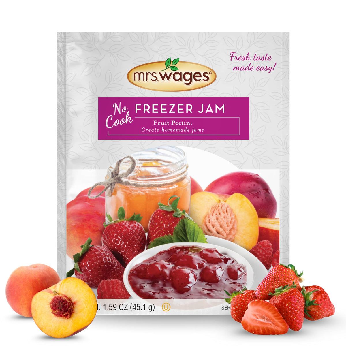 Mrs. Wages No Cook Freezer Jam Pectin – 12 Pack, 1.75 oz | Quick Homemade Jams