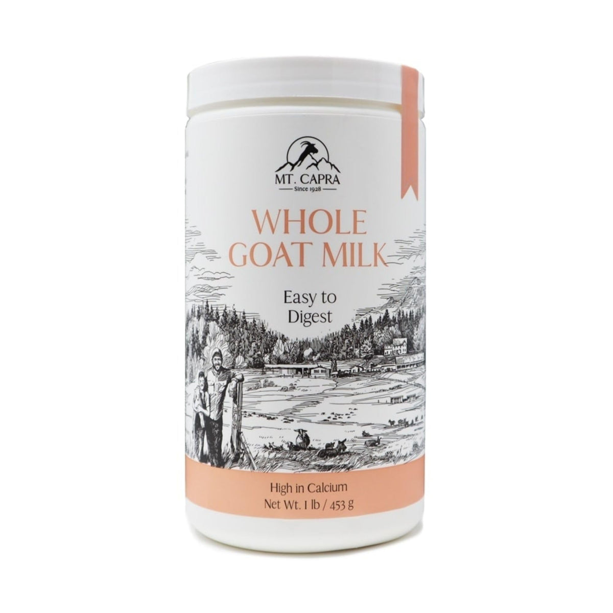 Mt Capra Whole Goat Milk Powder — Non-GMO, Grass-Fed, Easy to Digest | 1 lb, 16 Servings