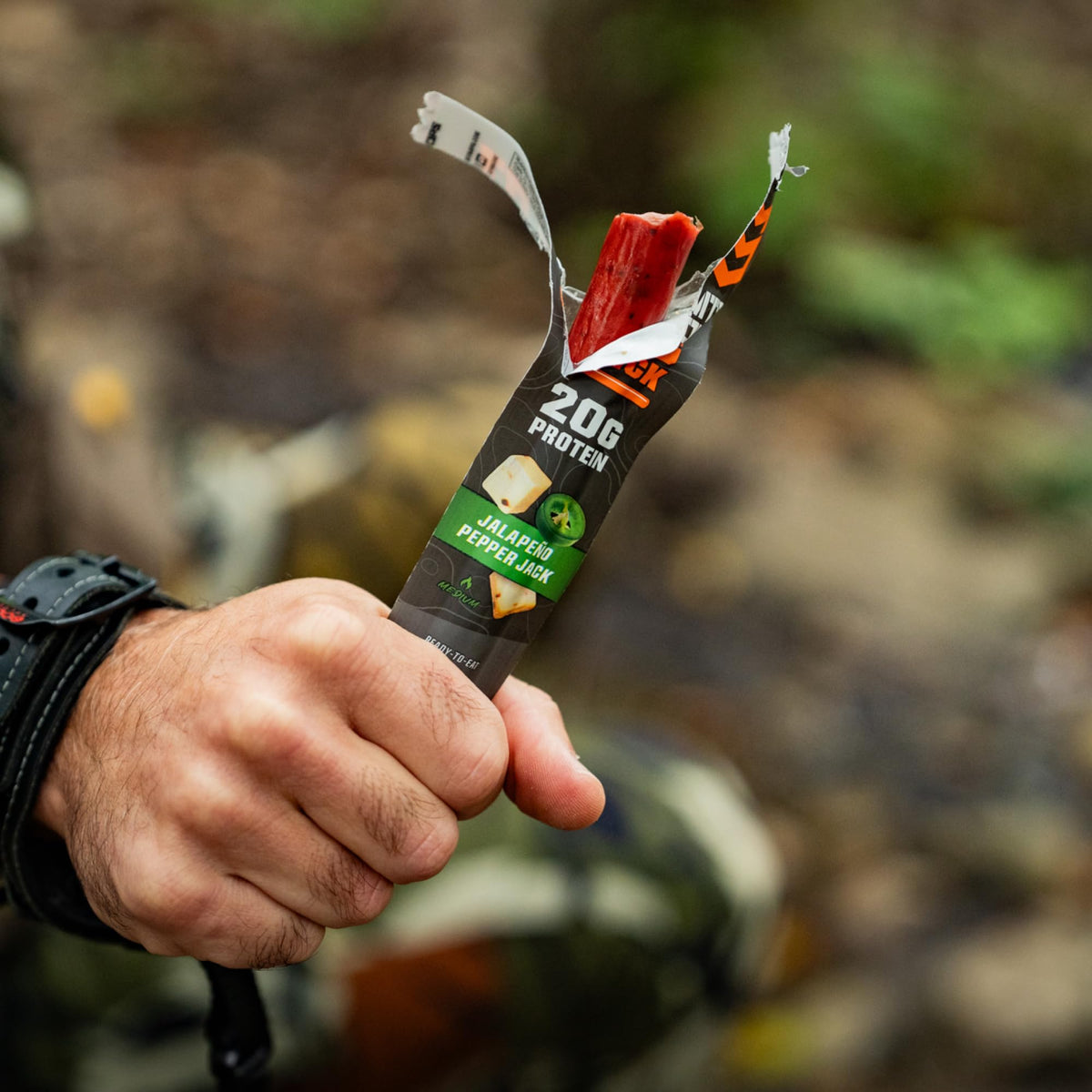 MTN OPS Big Stick Buffalo Style High Protein Meat Sticks – 20g Protein, 10% Collagen, 10 Count