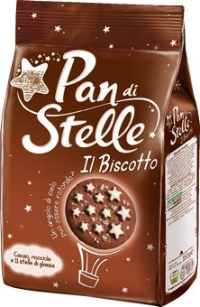 Mulino Bianco Pan di Stelle Biscuit – Cocoa, Hazelnuts & Star Icing | 4 x 350g (12.34 oz) Italian Import
