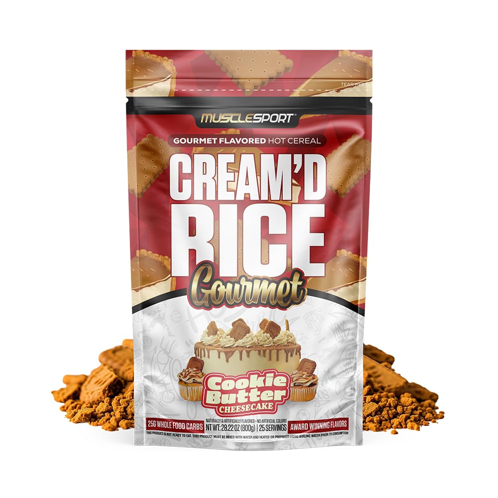 Musclesport Cream'd Rice Gourmet - Hot Rice Cereal with Cookie Butter Cheesecake (25 Servings)