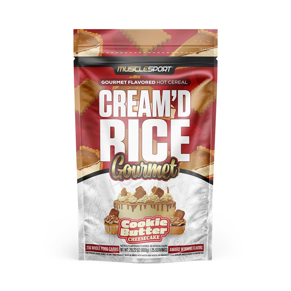 Musclesport Cream'd Rice Gourmet - Hot Rice Cereal with Cookie Butter Cheesecake (25 Servings)