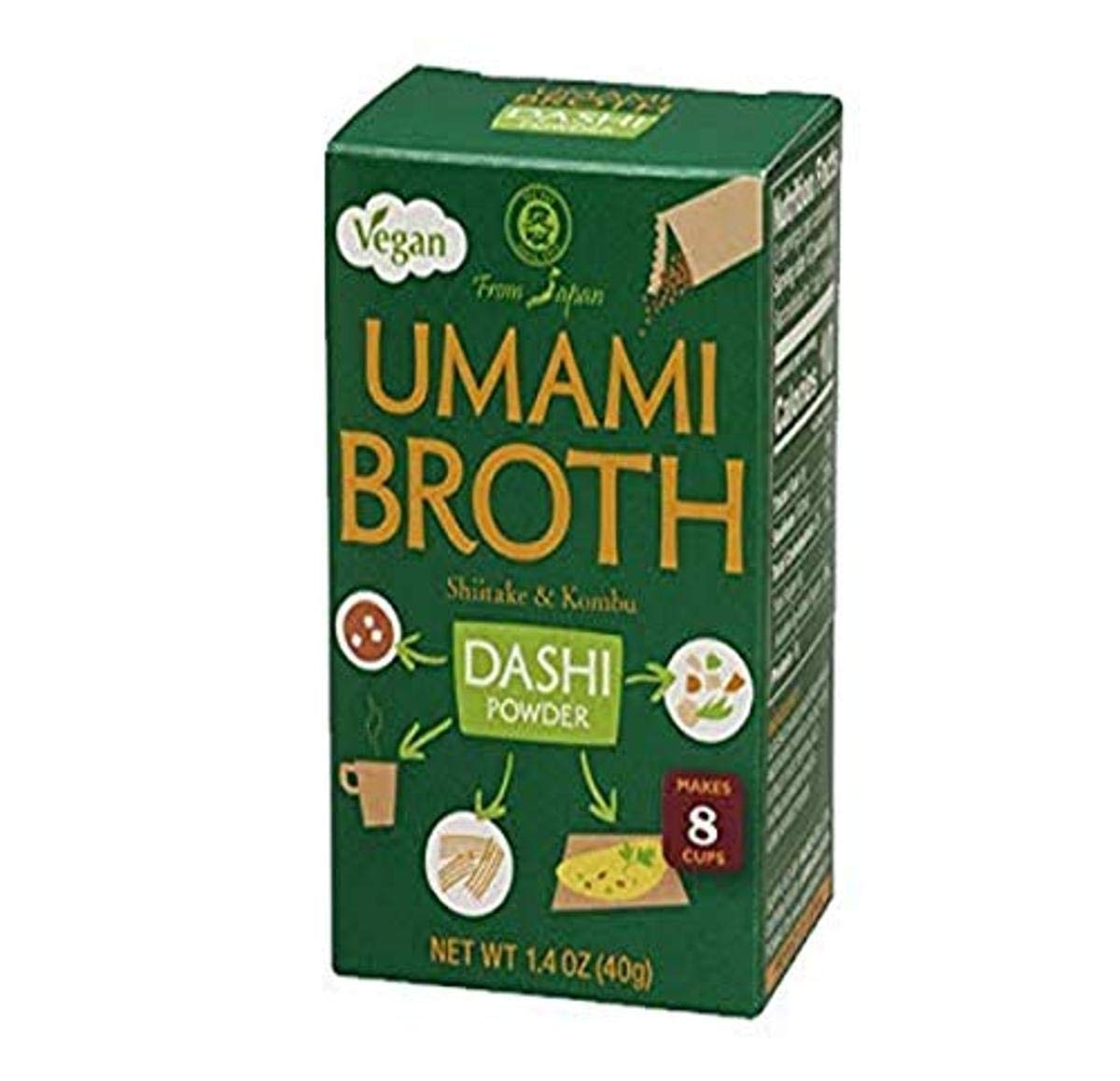 Muso From Japan Umami Dashi Powder – Vegan Broth Base, 1.4oz (Pack of 6) | Easy Umami Flavor