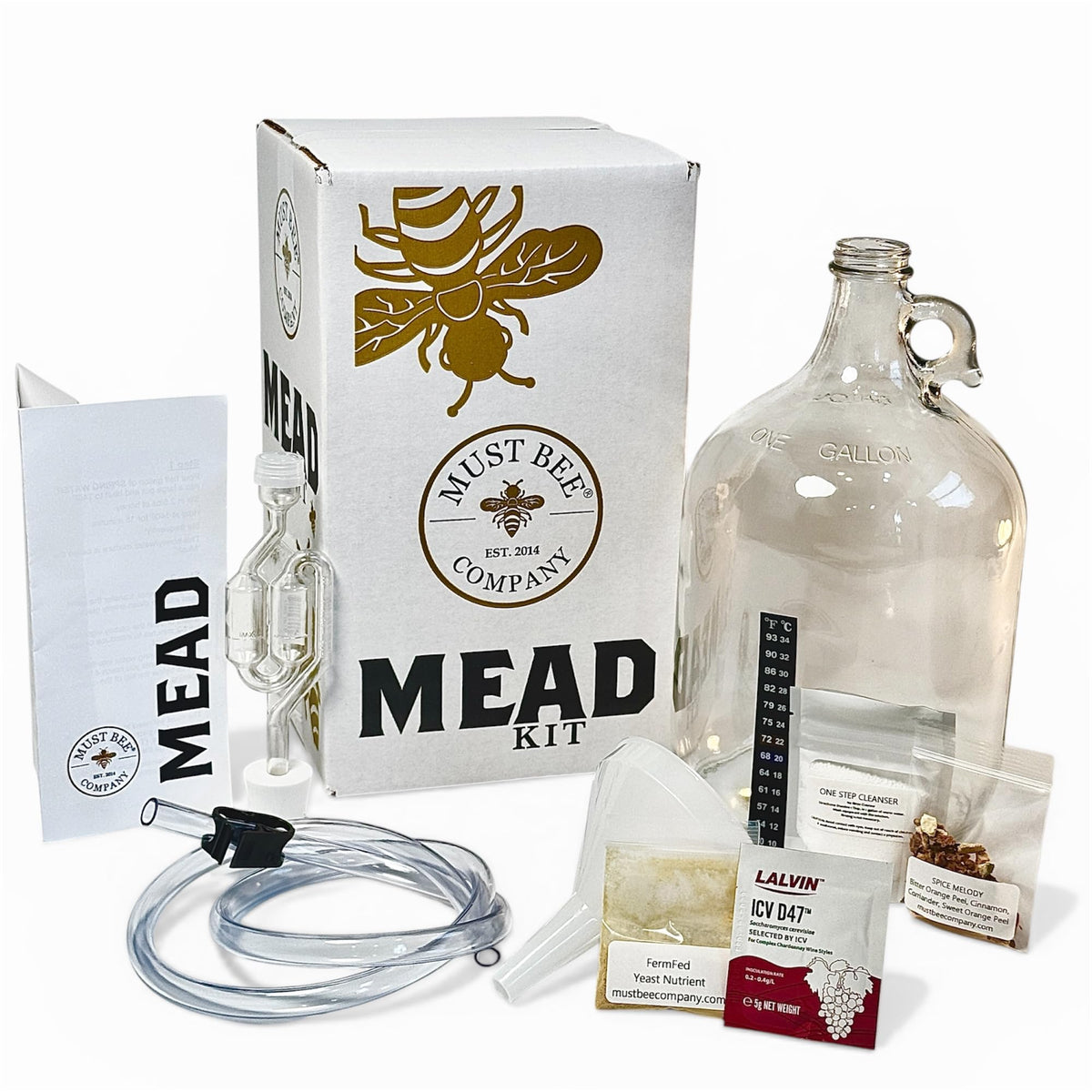 Must Bee Mead Making Kit — 1 Gallon Mead Starter with Reusable Equipment
