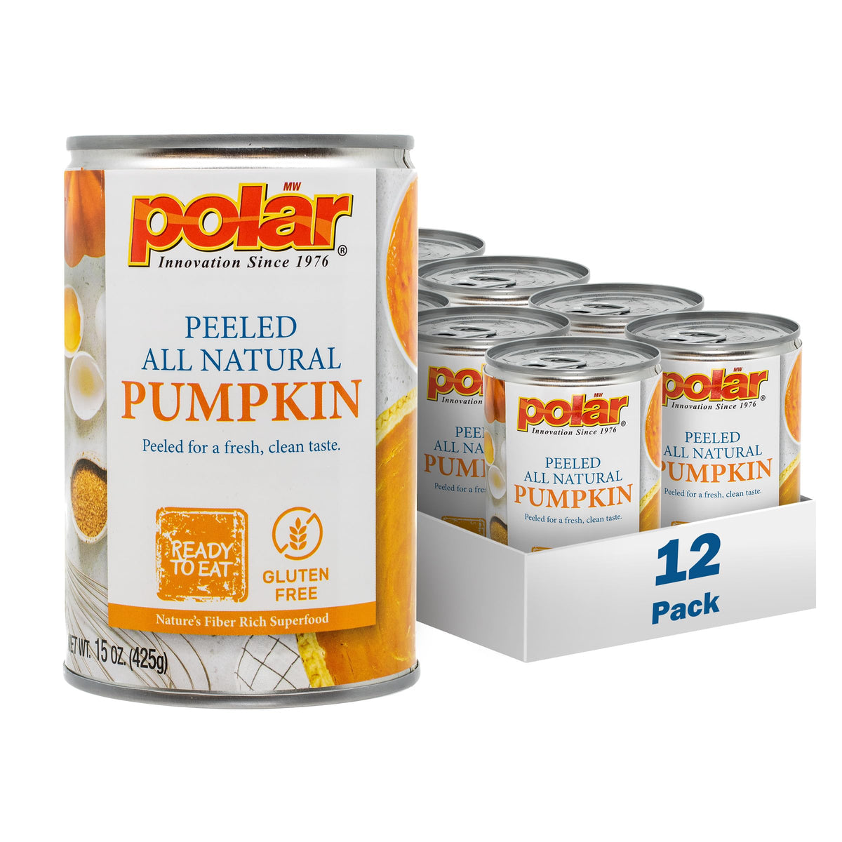 MW Polar All Natural Pumpkin, 15 Ounce (Pack of 12) – BPA Free, Gluten Free