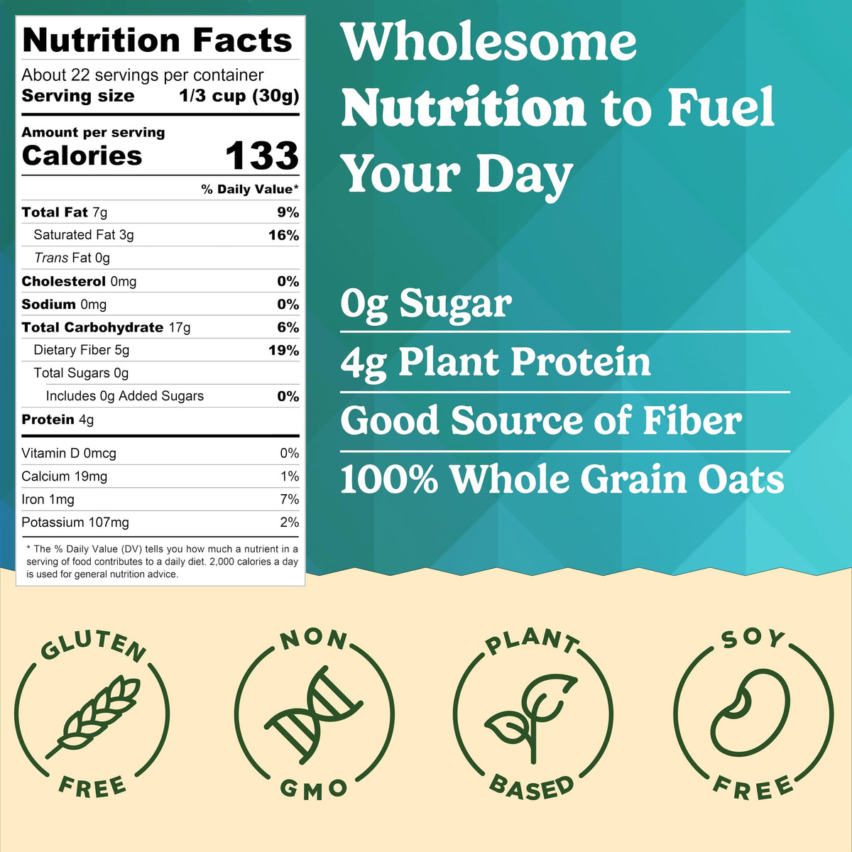 MyCerealMix Sugar Free Granola Cinnamon Pecan 24oz | Keto & Diabetic Friendly, High Fiber, Gluten Free
