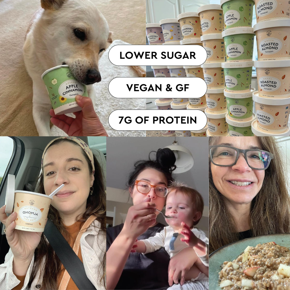 Mylk Labs Maple Strawberry Protein Oatmeal Cups – Gluten Free, Vegan, High Fiber, 6 Pack | EST. 2017