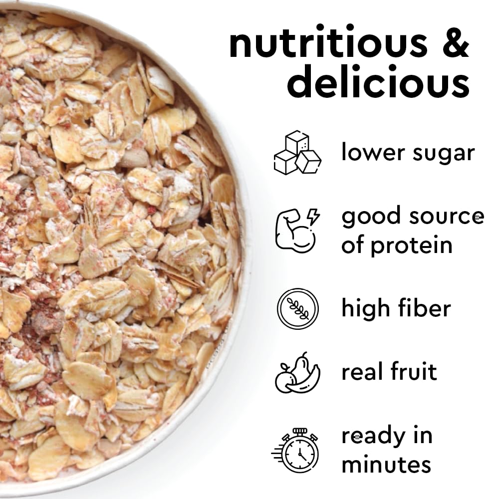 Mylk Labs Maple Strawberry Protein Oatmeal Cups – Gluten Free, Vegan, High Fiber, 6 Pack | EST. 2017