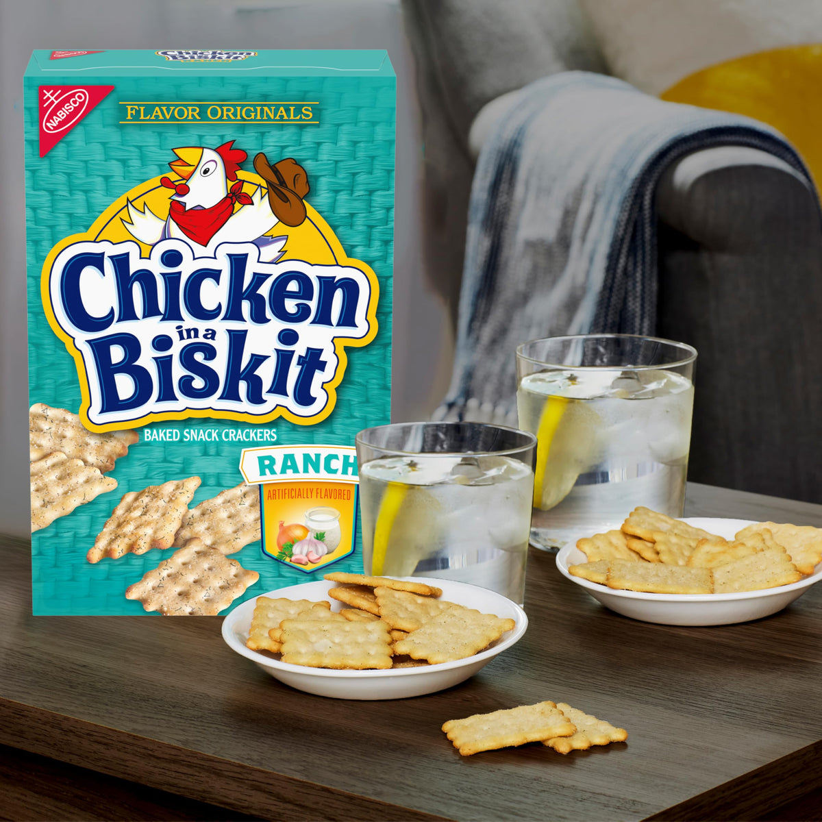 NABISCO Chicken in a Biskit Ranch Baked Snack Crackers – Bulk 6 x 7.5 oz Boxes