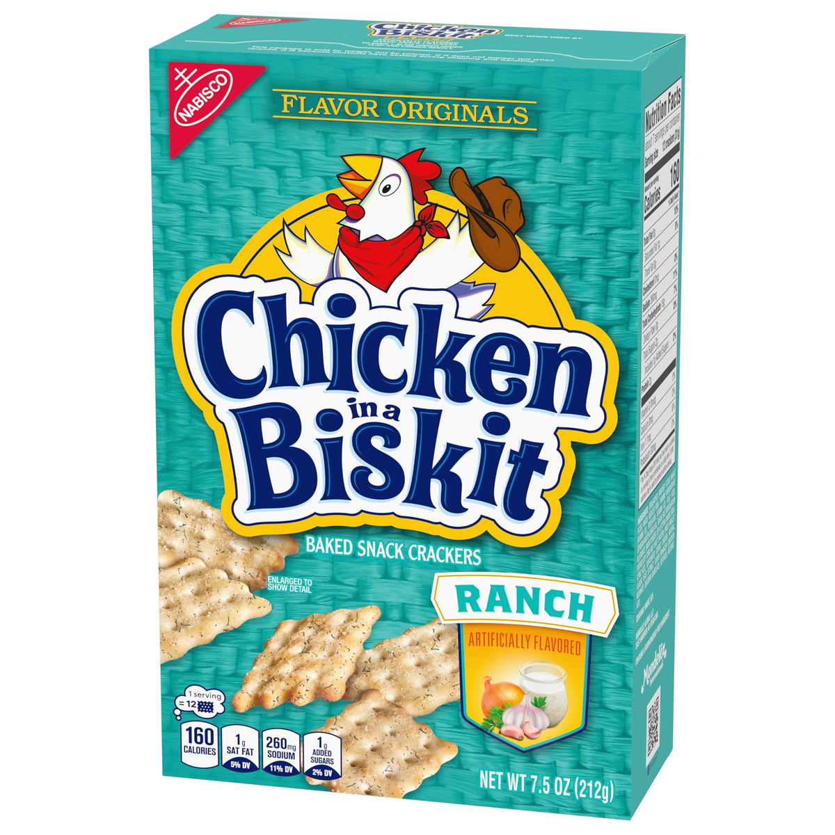 NABISCO Chicken in a Biskit Ranch Baked Snack Crackers – Bulk 6 x 7.5 oz Boxes