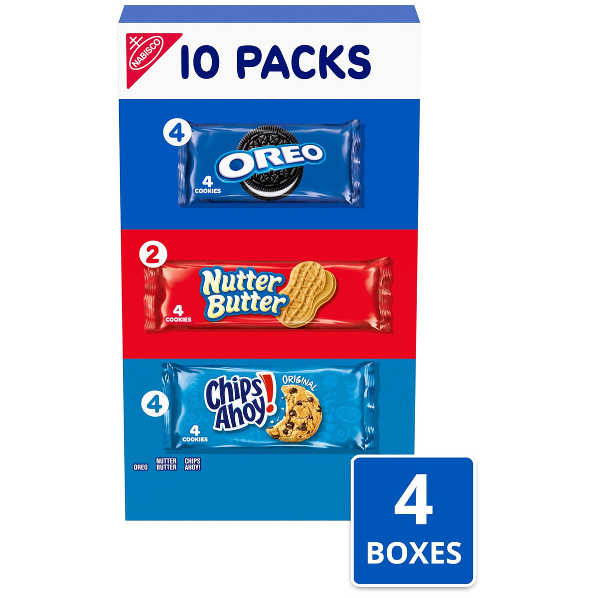 Nabisco Cookies Variety Pack – OREO, Nutter Butter & CHIPS AHOY! | 40 Snack Packs