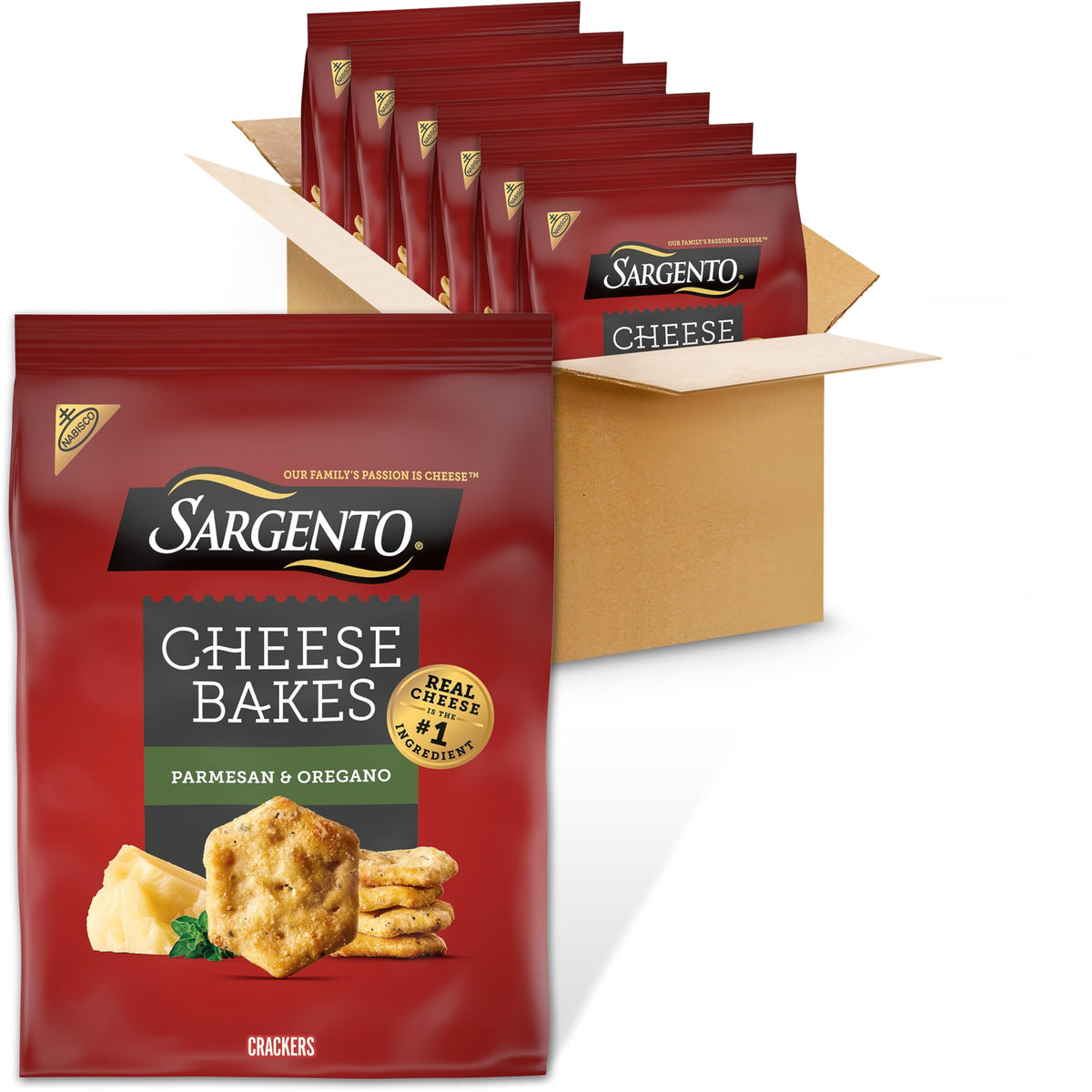 Sargento Cheese Bakes Parmesan & Oregano Crackers – Bulk 6 x 4.5 oz | NABISCO