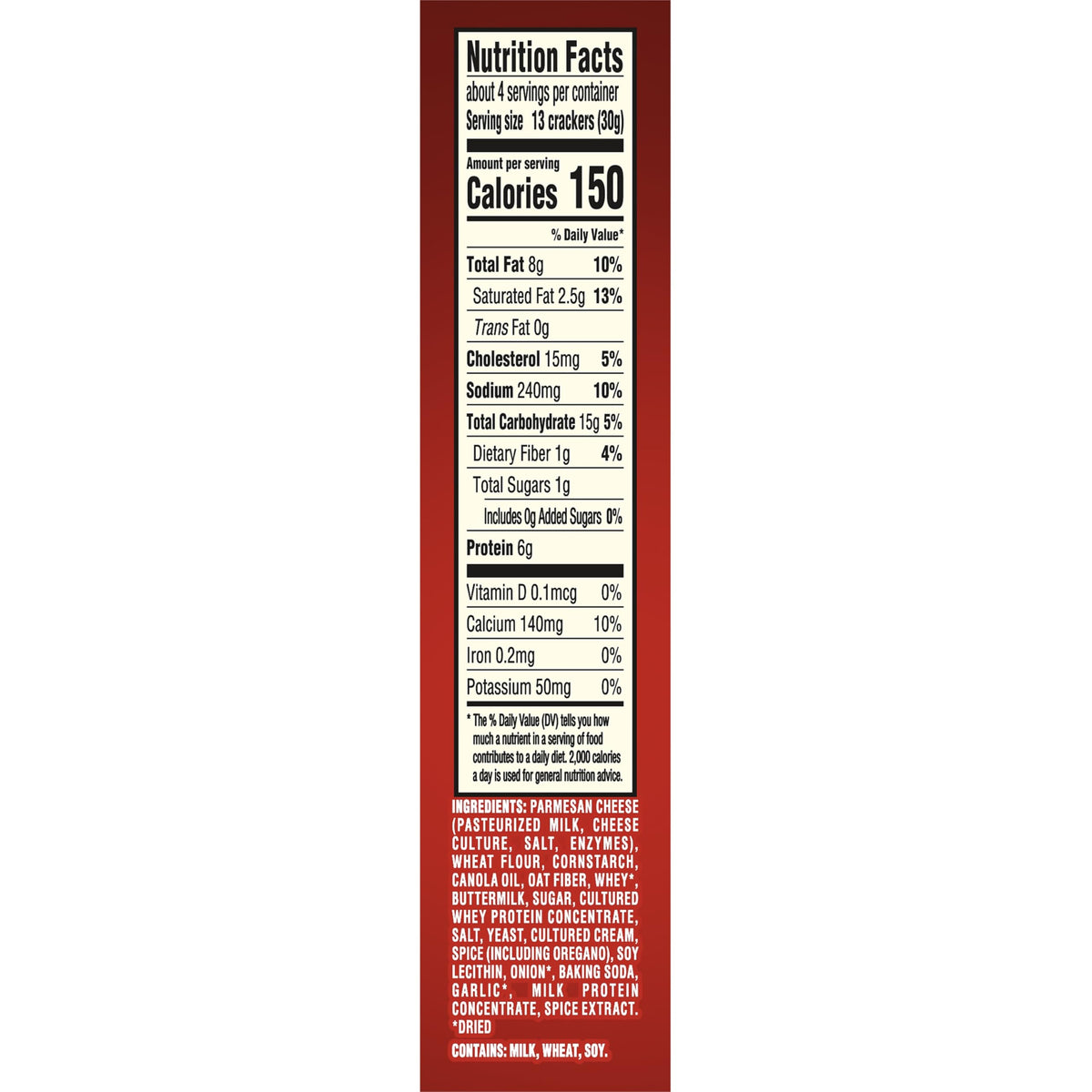 Sargento Cheese Bakes Parmesan & Oregano Crackers – Bulk 6 x 4.5 oz | NABISCO