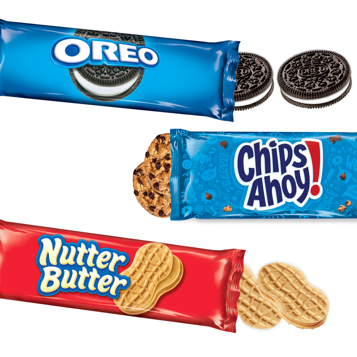 Nabisco Cookies Variety Pack – OREO, Nutter Butter & CHIPS AHOY! | 40 Snack Packs