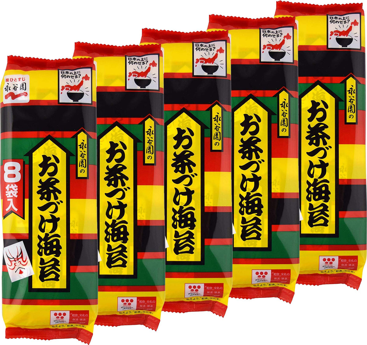 Nagatanien Ochazuke Nori Flavor 8pcs – 5 Pack | Quick Rice Topping