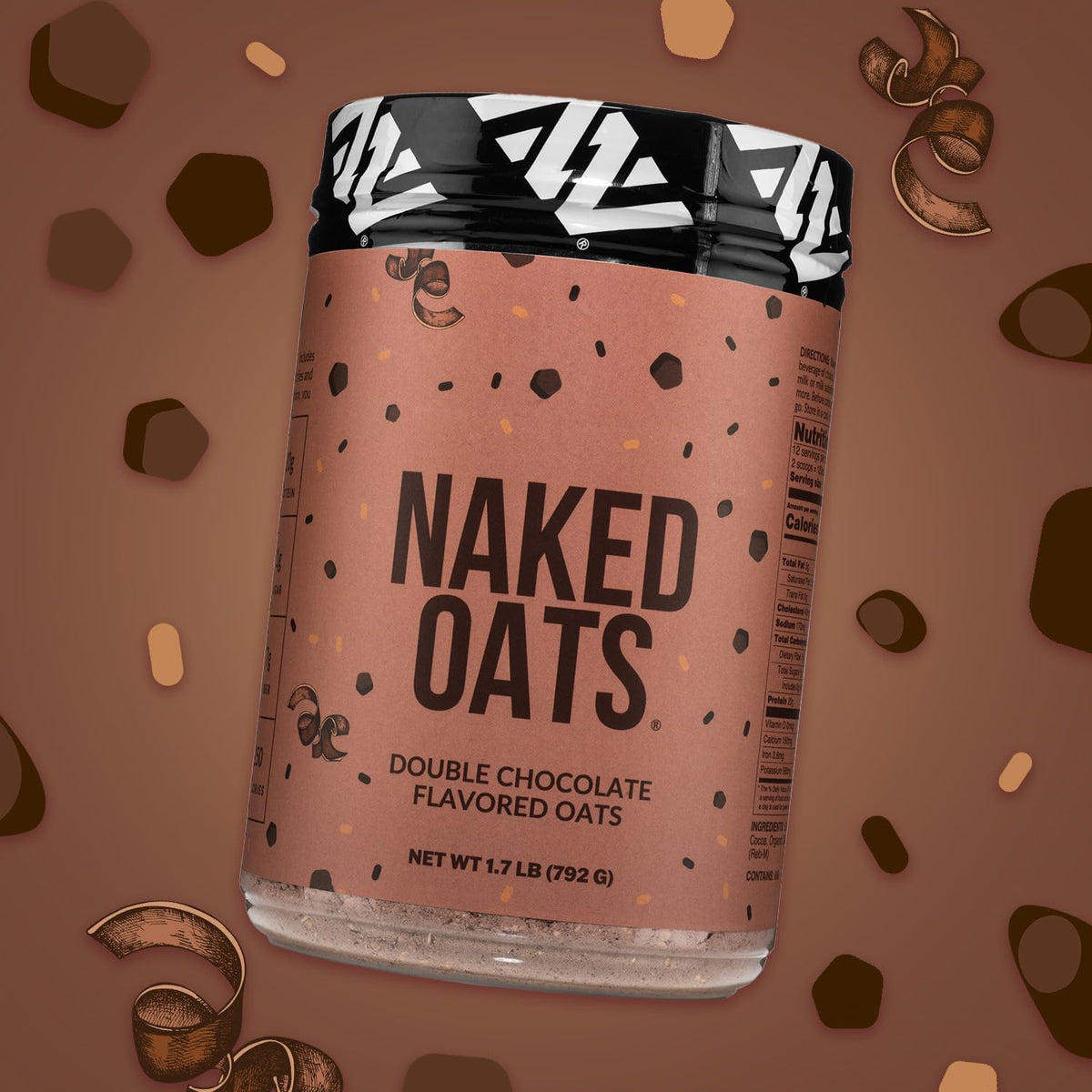NAKED Oats Double Chocolate Overnight Oats – 20g Grass-Fed Protein, Gluten-Free