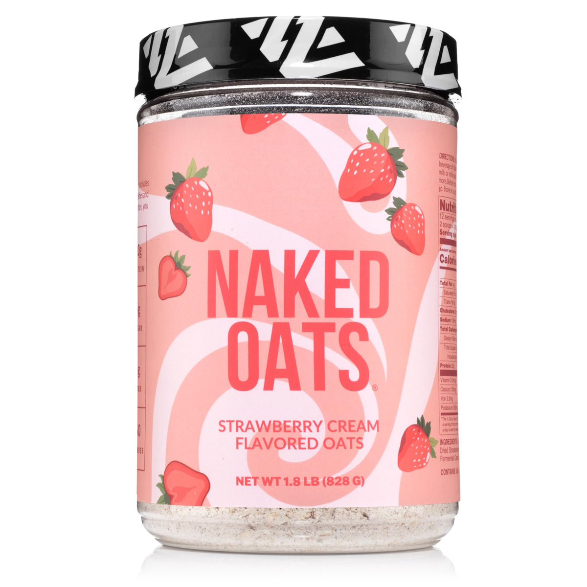NAKED Oats Strawberry Cream Overnight Oats – 20g Grass-Fed Protein, Gluten-Free, Non-GMO, No Soy, 12 Servings