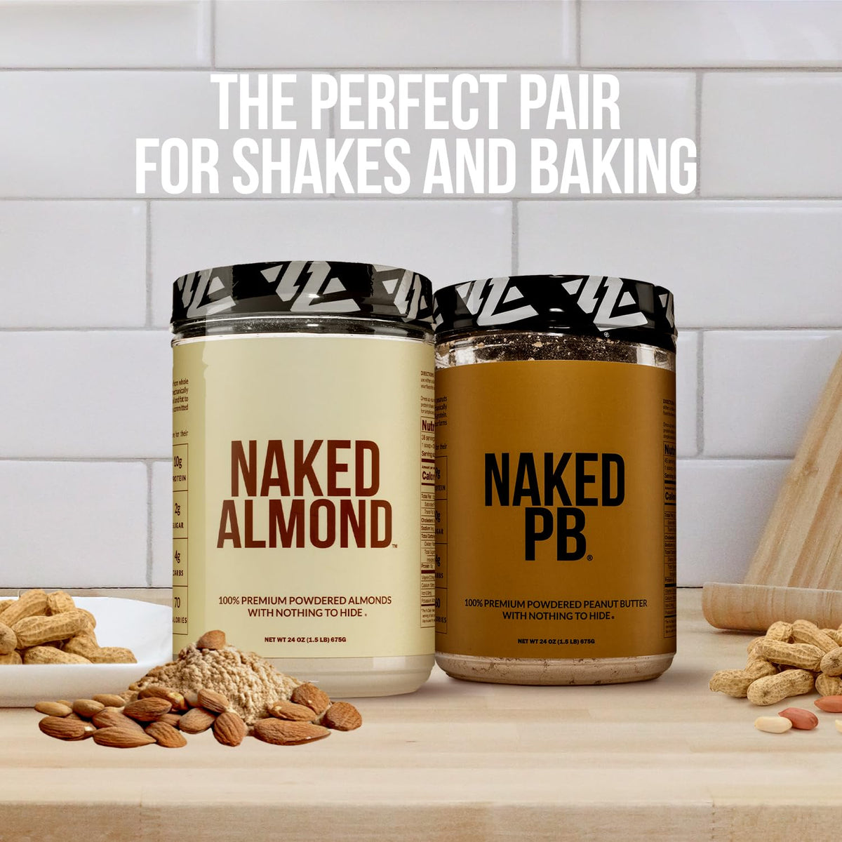 NAKED Organic Powdered Peanut Butter – 1 Ingredient, No Salt or Sugar, USA Made, 45 Servings