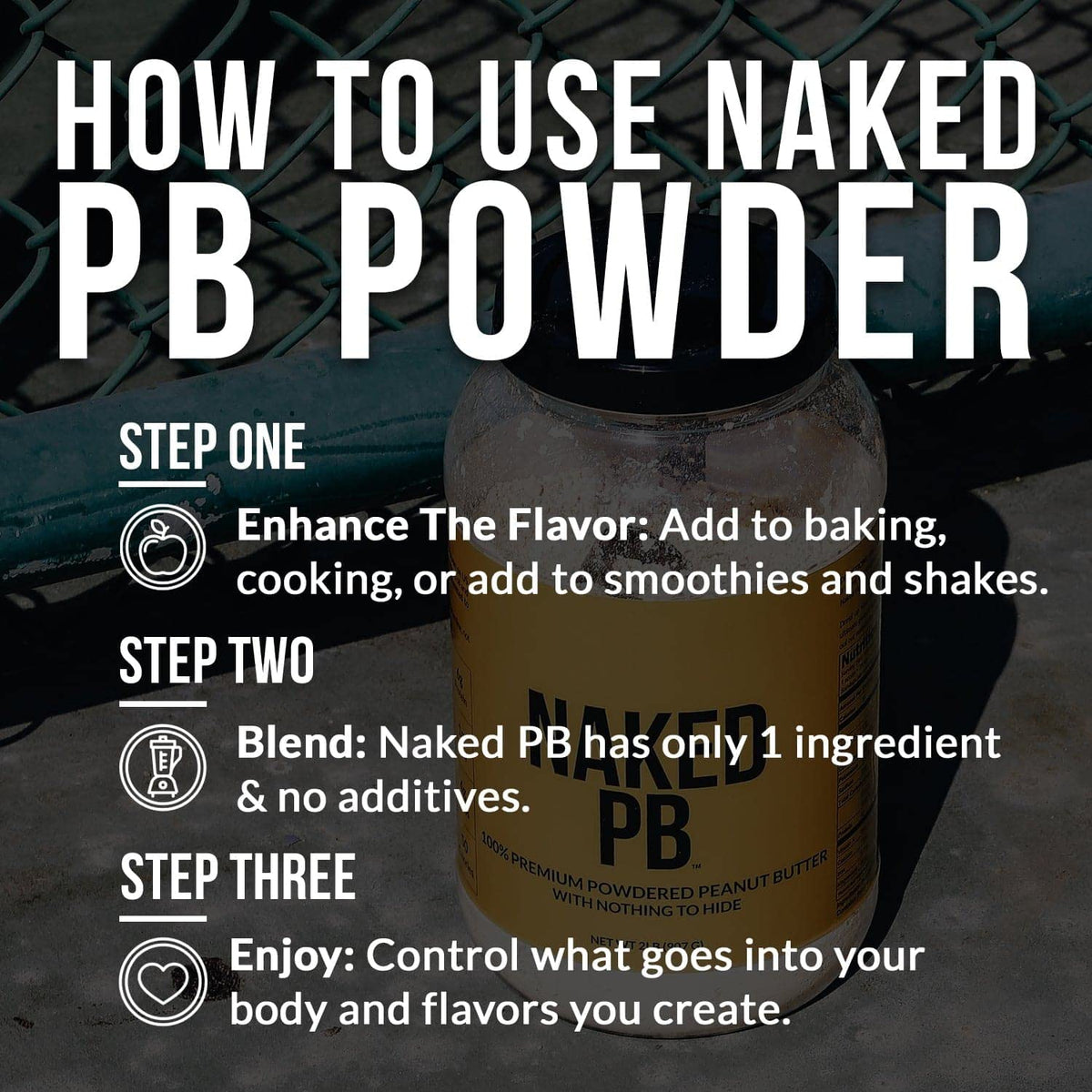 NAKED Organic Powdered Peanut Butter – 1 Ingredient, No Salt or Sugar, USA Made, 45 Servings