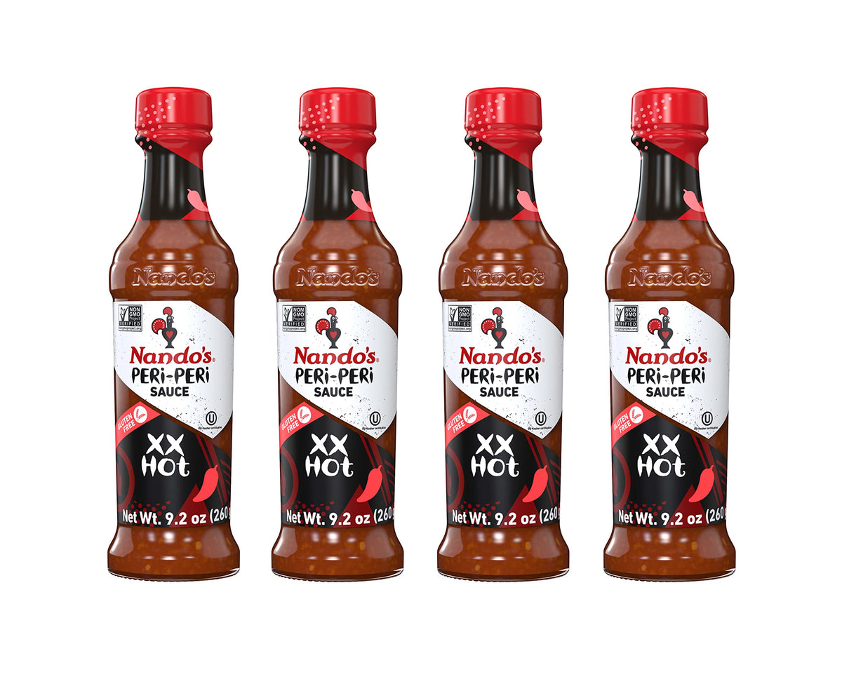 Nando's PERi-PERi Extra Hot Sauce – 9.2 oz (4 Pack) | Gluten Free, Non-GMO, No MSG