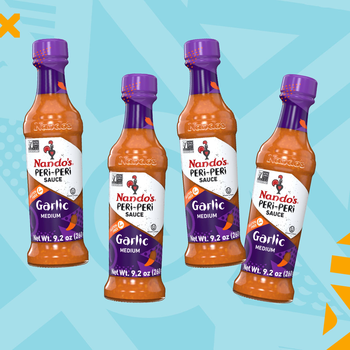 Nando's PERi PERi Garlic Sauce - Medium Heat, Gluten Free (4 x 9.1 oz)