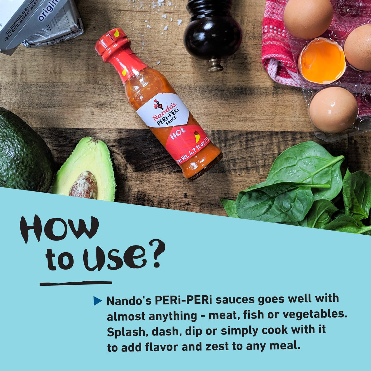 Nando's PERi PERi Garlic Sauce - Medium Heat, Gluten Free (4 x 9.1 oz)