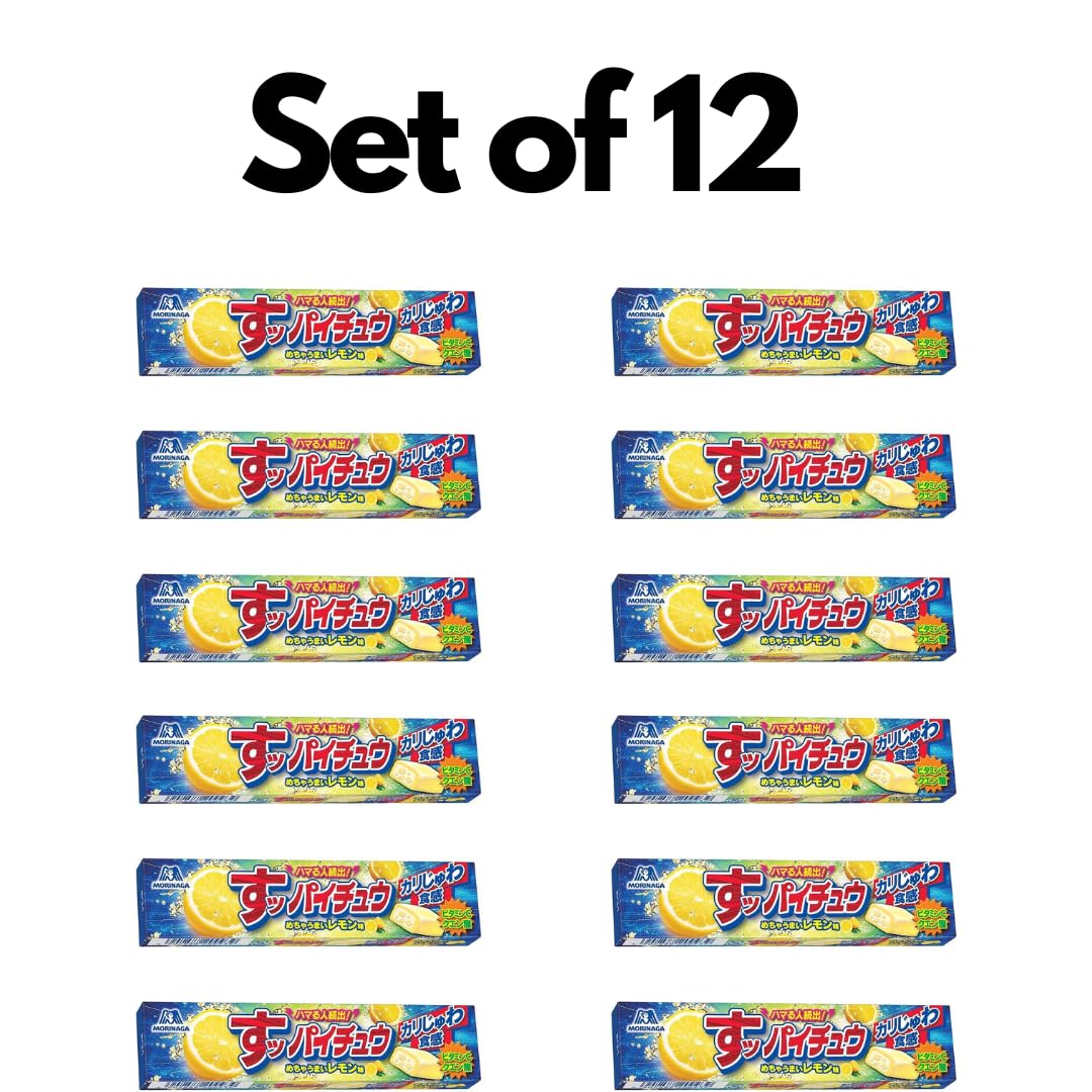 Naniwa Hi Chew Lemon Japanese Sour Candy – 12 Packs, 144 Chews | Capsule Flavor & Tartness