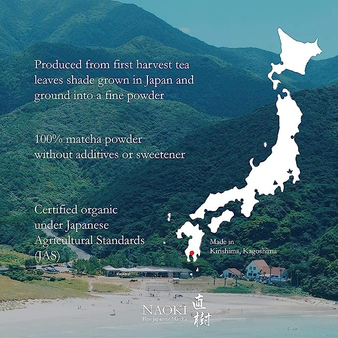 Naoki Matcha Organic Ceremonial First Spring Blend – First Harvest Ceremonial Grade Matcha, Kagoshima, 50g