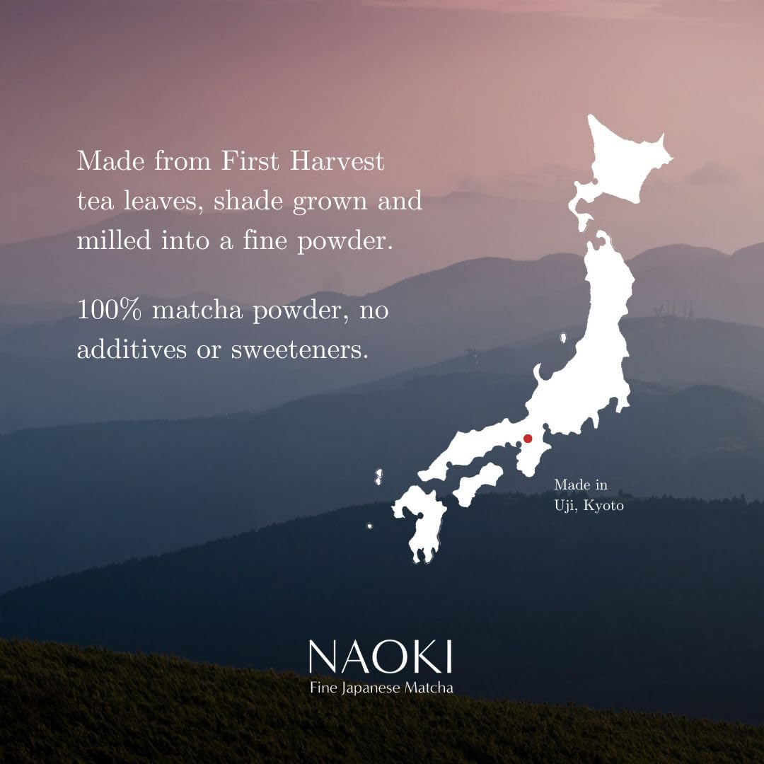 Naoki Matcha Superior Ceremonial Blend – First Harvest Uji Kyoto Ceremonial Grade Matcha Powder 50g
