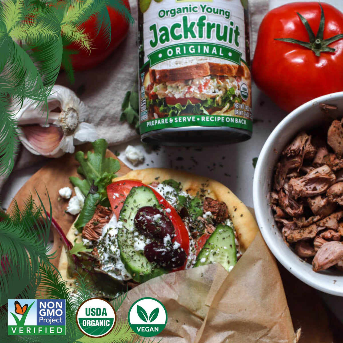 Native Forest Organic Young Jackfruit – Plant-Based Meat Alternative, Non-GMO Project Verified, USDA Organic, 14 oz (Pack of 6)