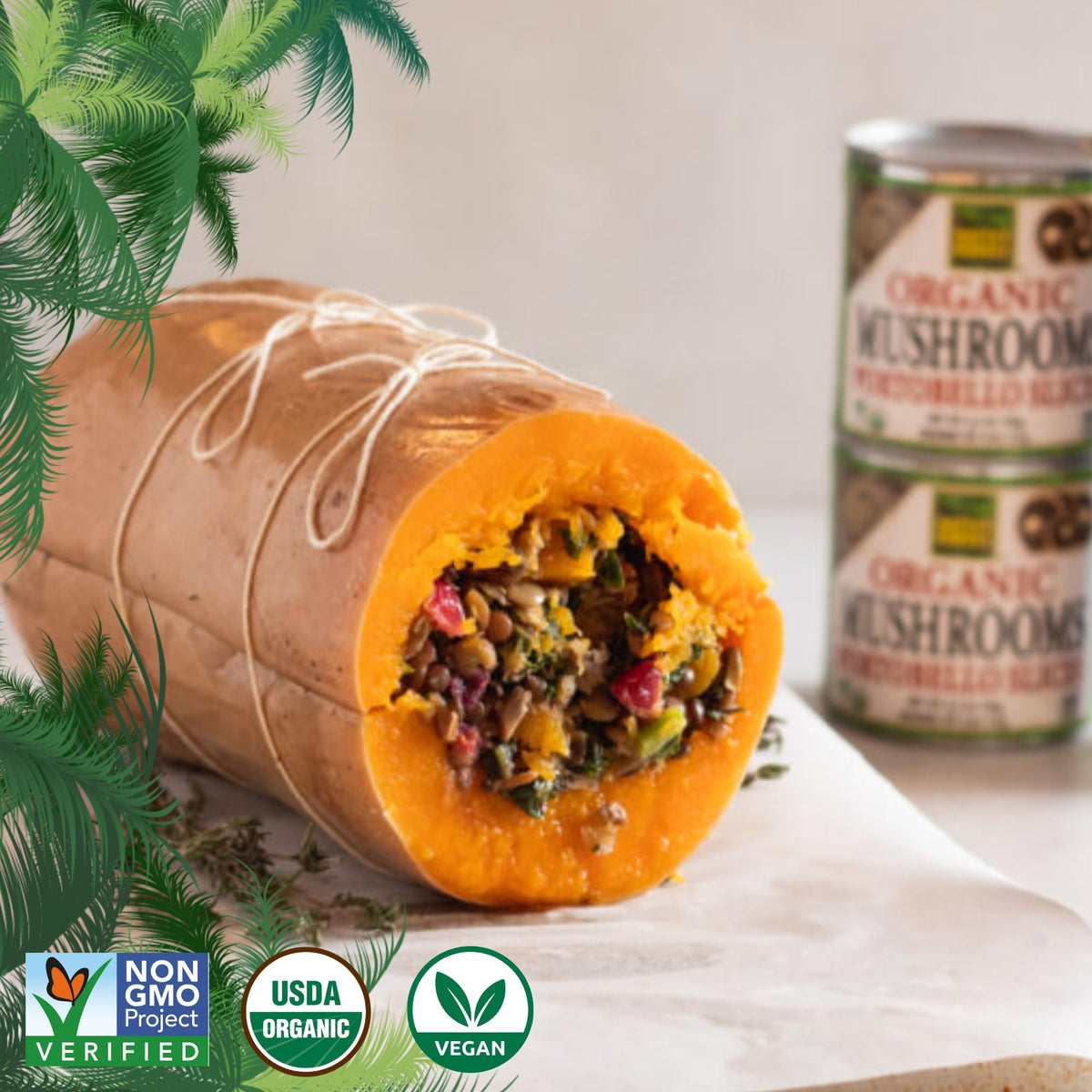 Native Forest Organic Portobello Mushroom Slices - Canned, Low Fat & Calories, Non-GMO Project Verified, USDA Organic - 6.5 oz (Pack of 12)