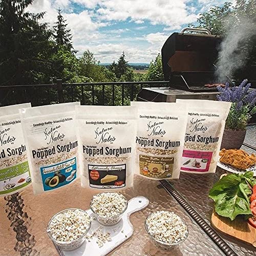 Nature Nate’s Popped Sorghum with Avocado Oil & Sea Salt – 6-Pack (2 oz Each) – Keto & Gluten-Free, Made in USA